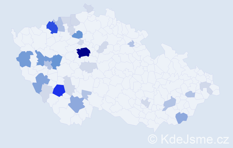 Příjmení: 'Bernas', počet výskytů 94 v celé ČR