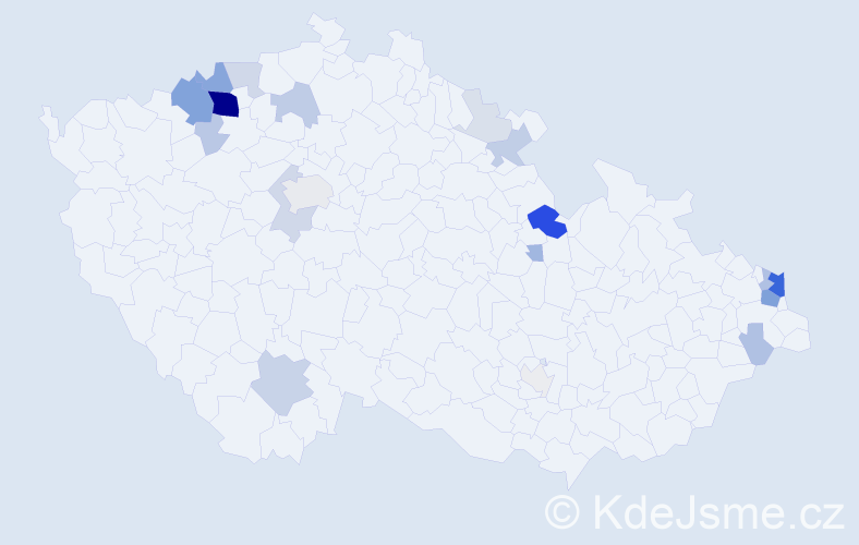 Příjmení: 'Kurečaj', počet výskytů 80 v celé ČR