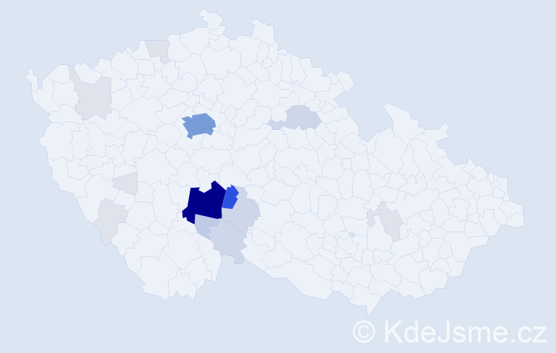 Příjmení: 'Krátoška', počet výskytů 70 v celé ČR