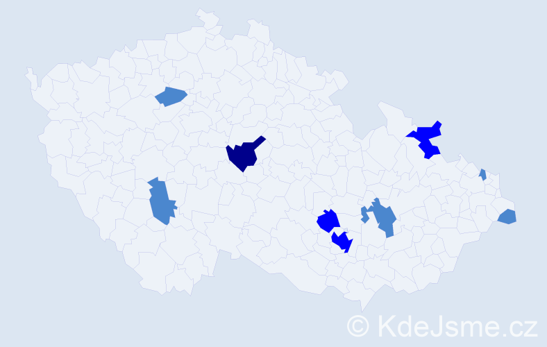 Příjmení: 'Poppe', počet výskytů 14 v celé ČR