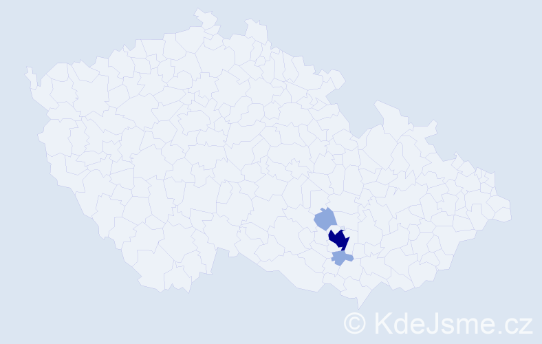 Příjmení: 'Egerlová', počet výskytů 8 v celé ČR