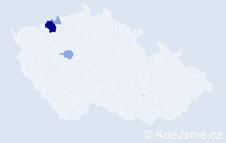 Příjmení: 'Giessmann', počet výskytů 7 v celé ČR