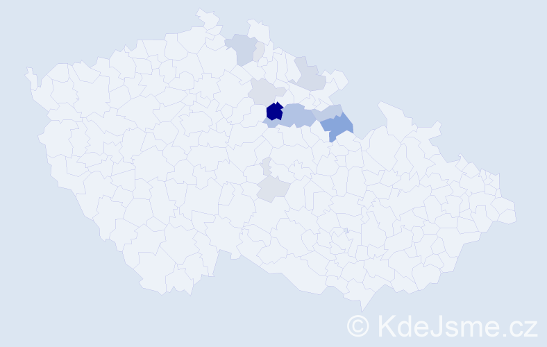 Příjmení: 'Klouzková', počet výskytů 30 v celé ČR