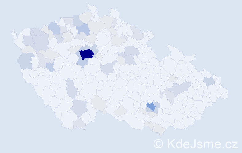 Příjmení: 'Korol', počet výskytů 176 v celé ČR