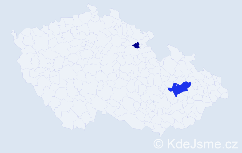 Příjmení: 'Tkoczová', počet výskytů 5 v celé ČR