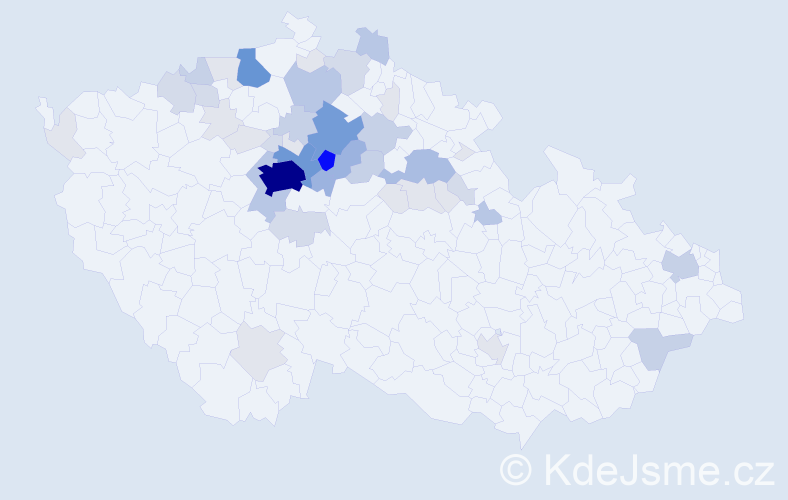 Příjmení: 'Špitálská', počet výskytů 174 v celé ČR