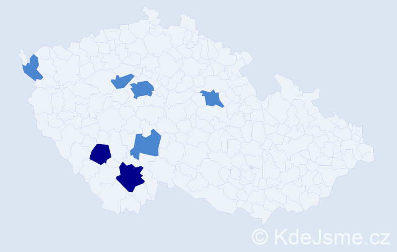 Příjmení: 'Breit', počet výskytů 11 v celé ČR