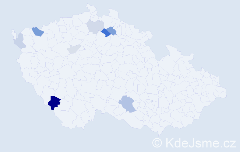 Příjmení: 'Galabová', počet výskytů 15 v celé ČR