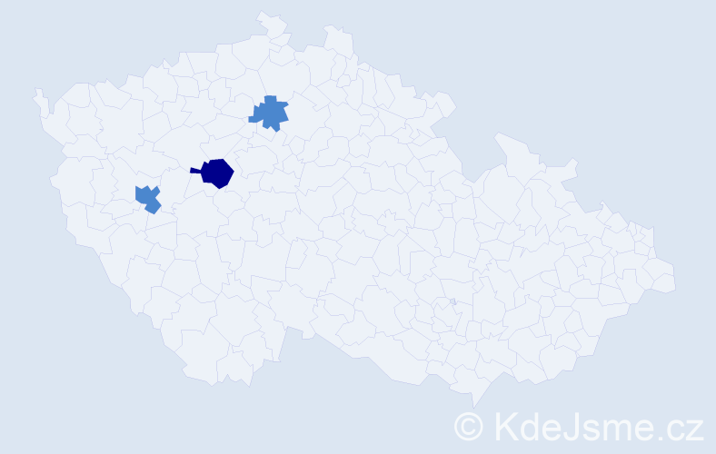 Příjmení: 'Kaflyk', počet výskytů 5 v celé ČR
