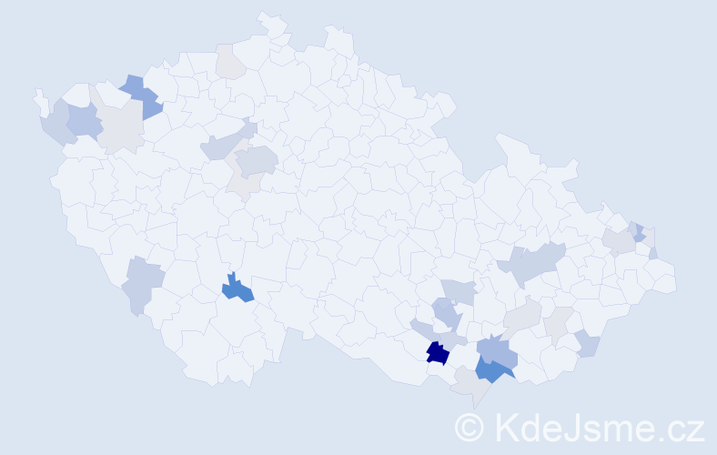 Příjmení: 'Rech', počet výskytů 96 v celé ČR