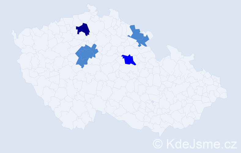 Příjmení: 'Krehan', počet výskytů 10 v celé ČR