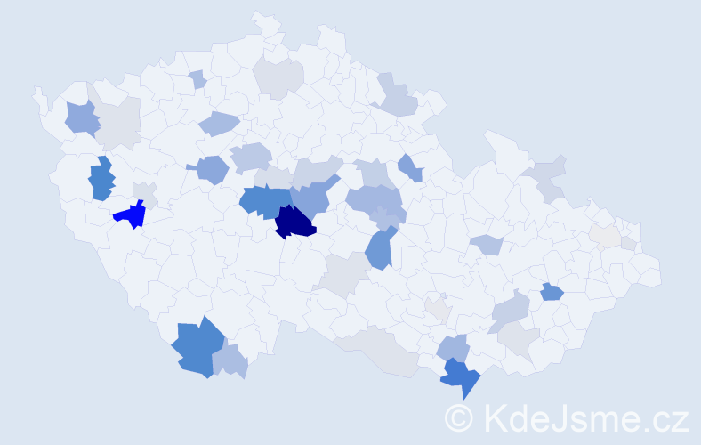 Příjmení: 'Štollová', počet výskytů 126 v celé ČR