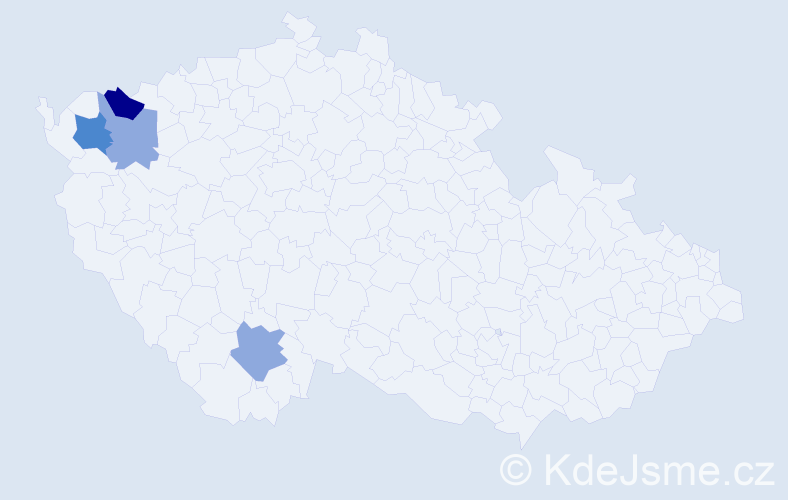 Příjmení: 'Mitterpachová', počet výskytů 11 v celé ČR
