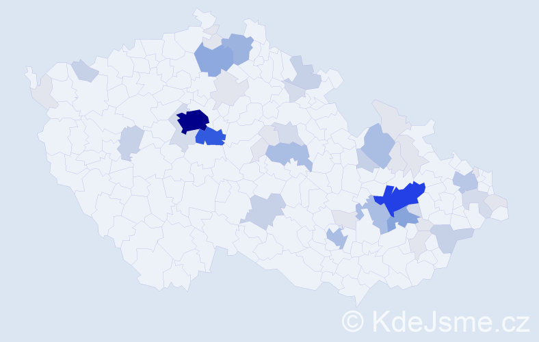 Příjmení: 'Povýšil', počet výskytů 166 v celé ČR