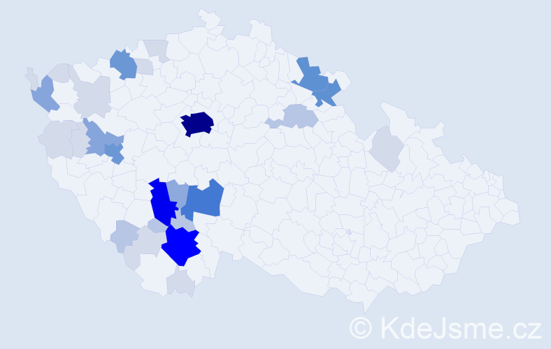 Příjmení: 'Kukrálová', počet výskytů 108 v celé ČR