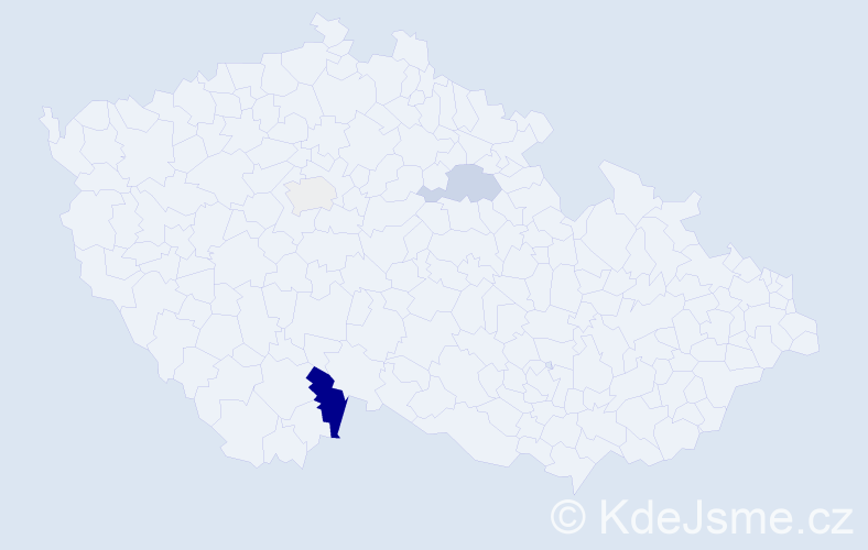 Příjmení: 'Baierlingová', počet výskytů 9 v celé ČR