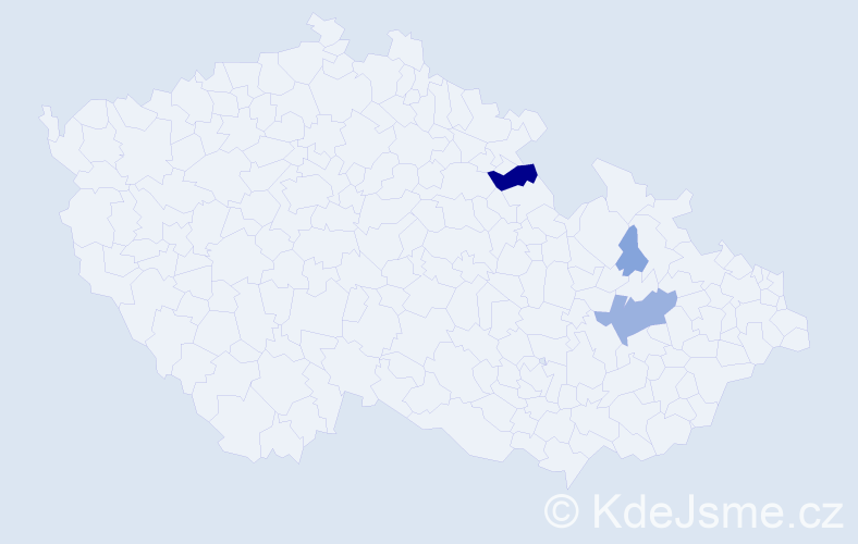 Příjmení: 'Dragúňová', počet výskytů 11 v celé ČR