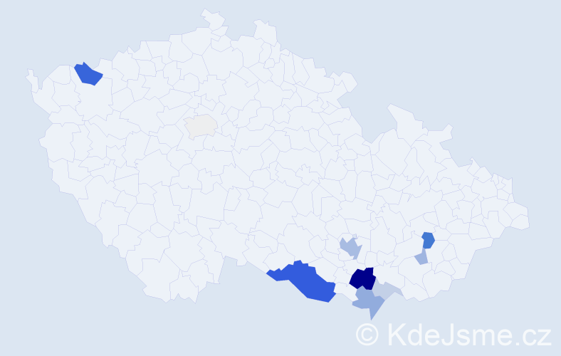 Příjmení: 'Lobpreis', počet výskytů 30 v celé ČR