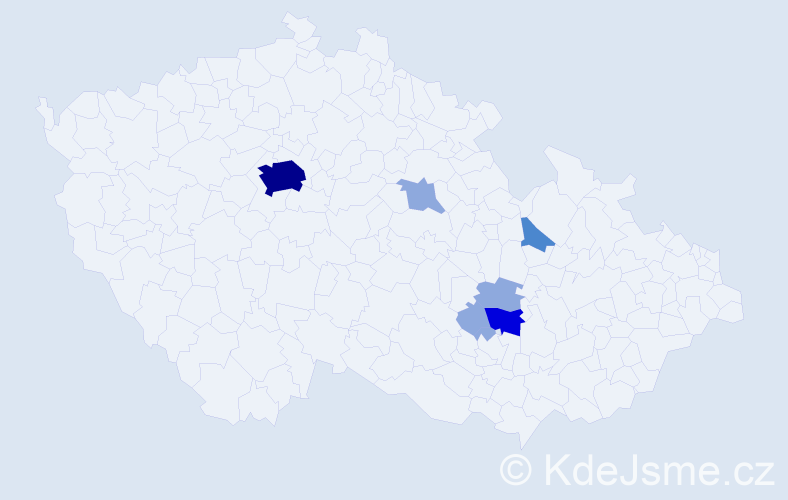 Příjmení: 'Riznerová', počet výskytů 20 v celé ČR