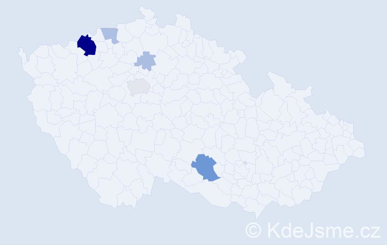Příjmení: 'Zralíková', počet výskytů 22 v celé ČR