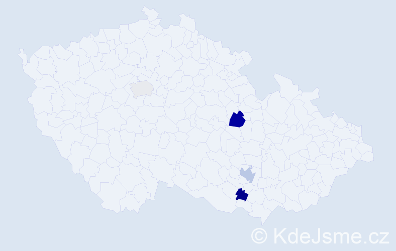Příjmení: 'Bordeianu', počet výskytů 6 v celé ČR