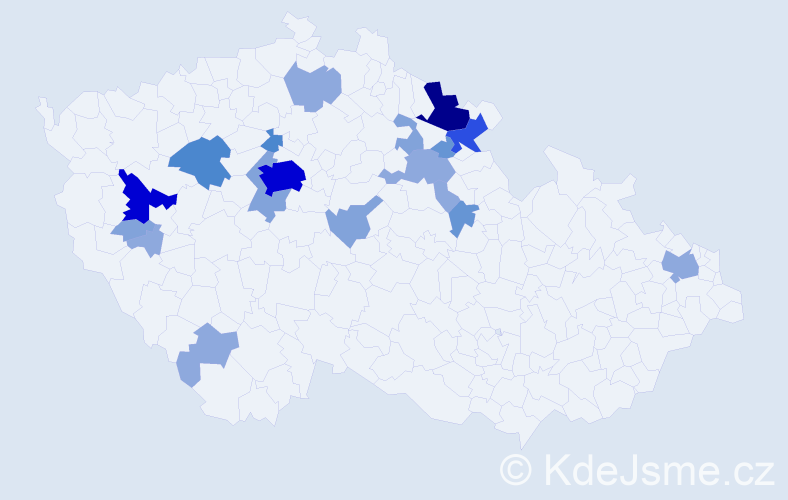 Příjmení: 'Faifr', počet výskytů 57 v celé ČR