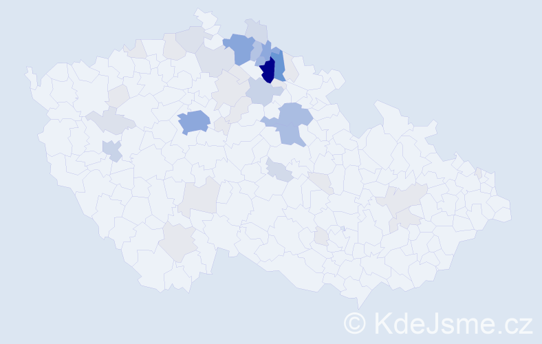 Příjmení: 'Špidlen', počet výskytů 161 v celé ČR