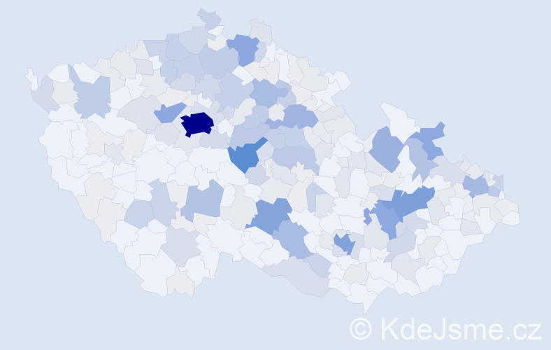 Příjmení: 'Chudoba', počet výskytů 846 v celé ČR