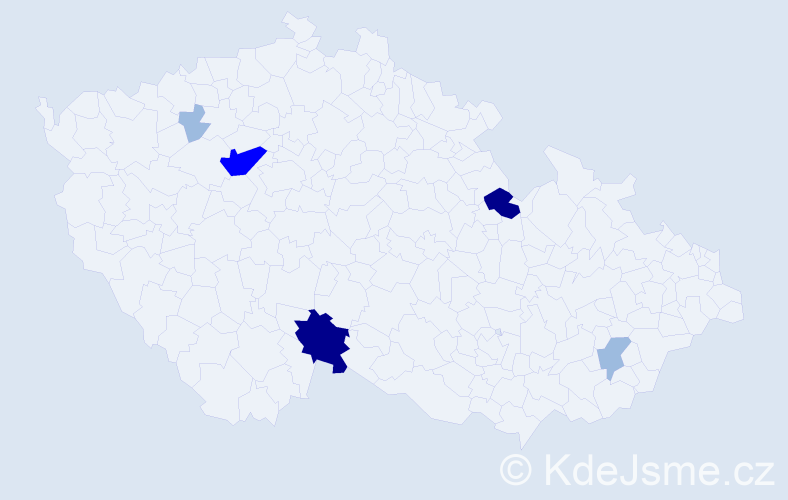 Příjmení: 'Kriššová', počet výskytů 13 v celé ČR