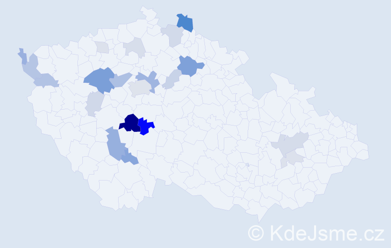 Příjmení: 'Pohnán', počet výskytů 56 v celé ČR