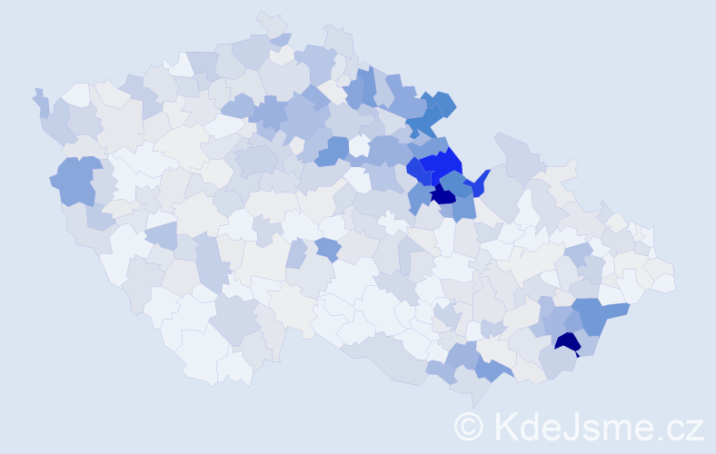 Příjmení: 'Martinec', počet výskytů 1830 v celé ČR