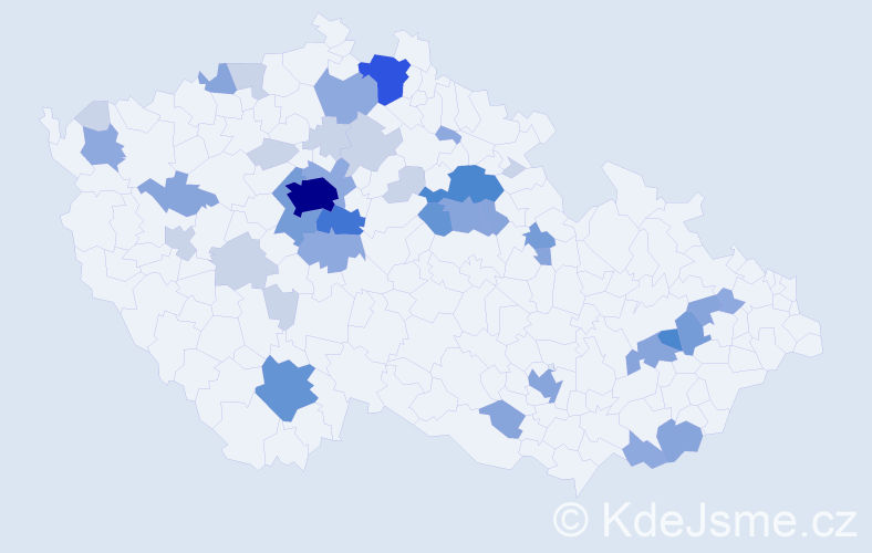 Příjmení: 'Rob', počet výskytů 116 v celé ČR