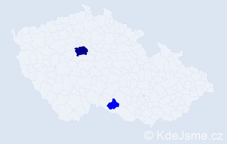 Příjmení: 'Kushta', počet výskytů 3 v celé ČR