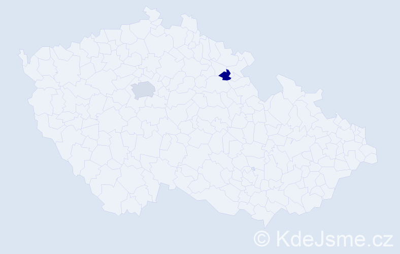 Příjmení: 'Tulenko', počet výskytů 3 v celé ČR