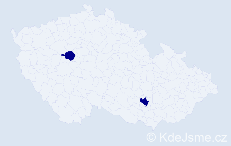 Příjmení: 'Batina', počet výskytů 2 v celé ČR