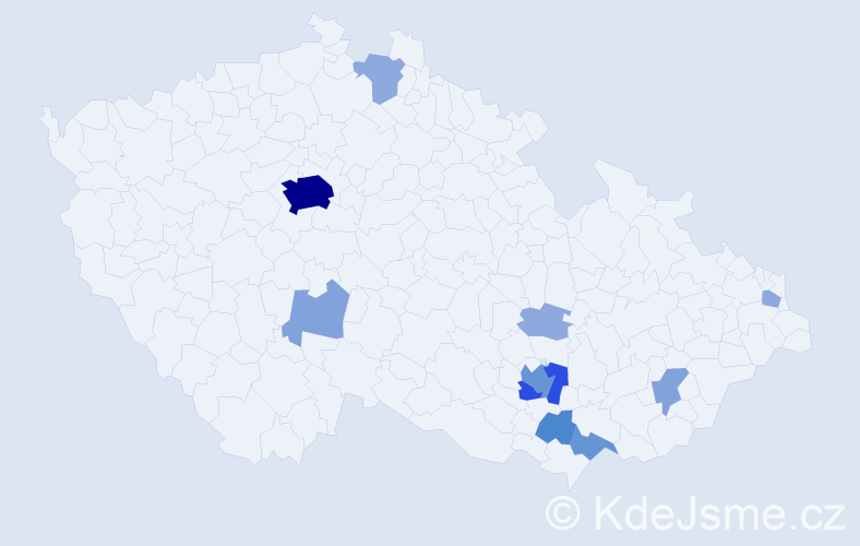 Příjmení: 'Sychová', počet výskytů 30 v celé ČR