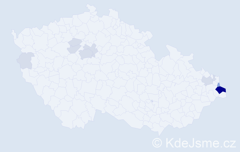 Příjmení: 'Tasková', počet výskytů 30 v celé ČR