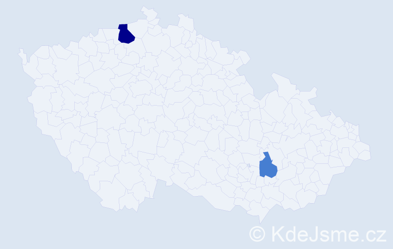 Příjmení: 'Gužalovičová', počet výskytů 9 v celé ČR