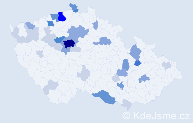 Příjmení: 'Kessler', počet výskytů 110 v celé ČR