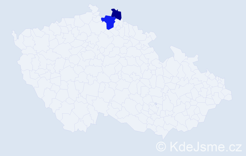 Příjmení: 'Kragová', počet výskytů 4 v celé ČR