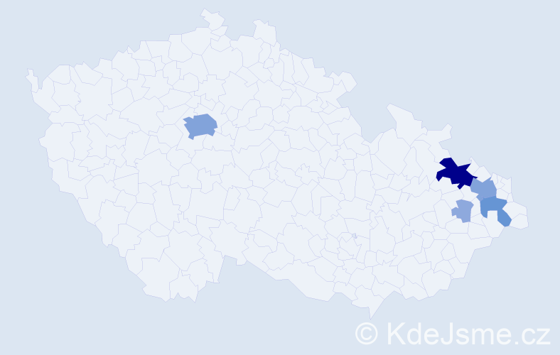 Příjmení: 'Lubeník', počet výskytů 16 v celé ČR