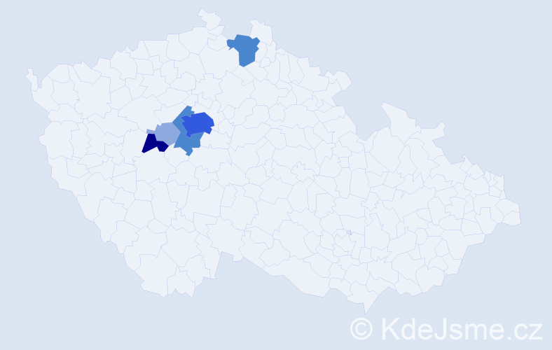 Příjmení: 'Kencl', počet výskytů 13 v celé ČR