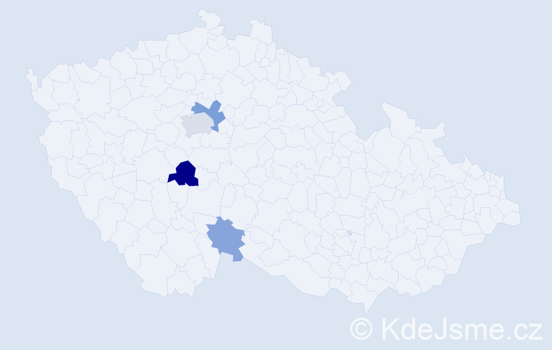 Příjmení: 'Vůjková', počet výskytů 8 v celé ČR