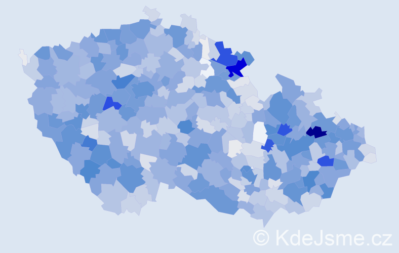 Příjmení: 'Vlčková', počet výskytů 7215 v celé ČR