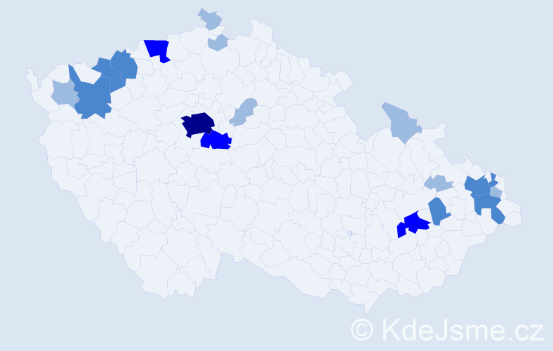 Příjmení: 'Kanis', počet výskytů 34 v celé ČR