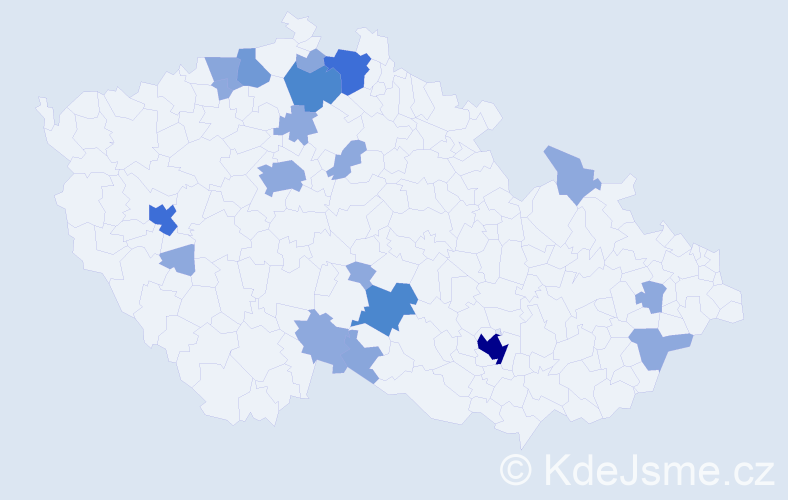 Příjmení: 'Heide', počet výskytů 46 v celé ČR