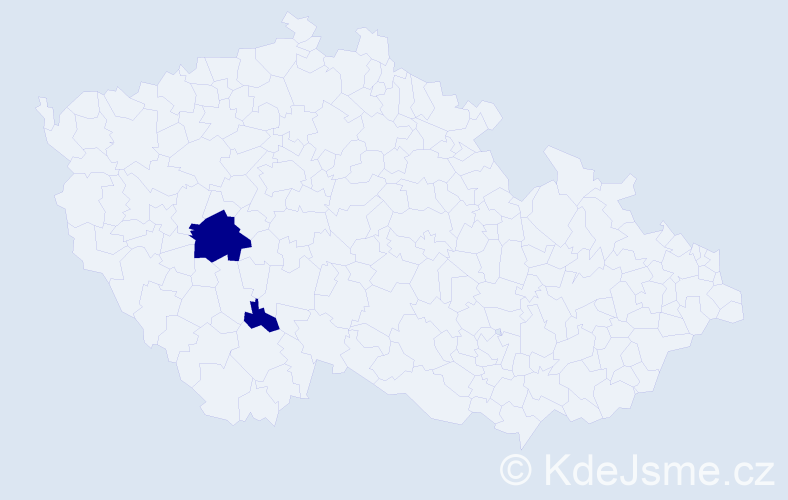 Příjmení: 'Teyba', počet výskytů 2 v celé ČR