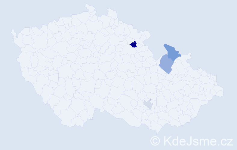 Příjmení: 'Galgánek', počet výskytů 9 v celé ČR