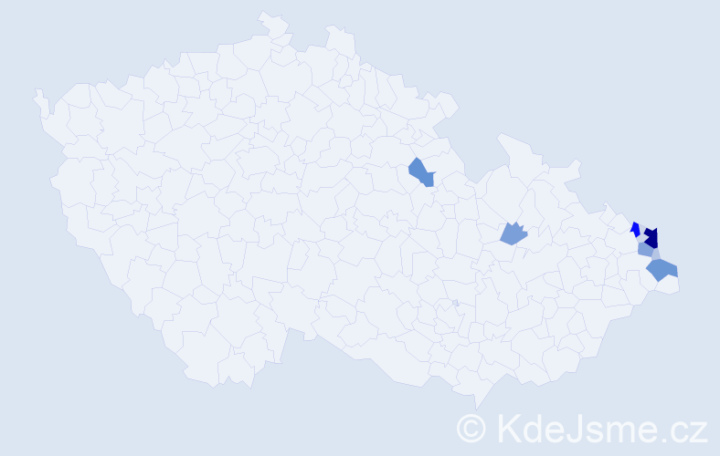 Příjmení: 'Szotková', počet výskytů 47 v celé ČR