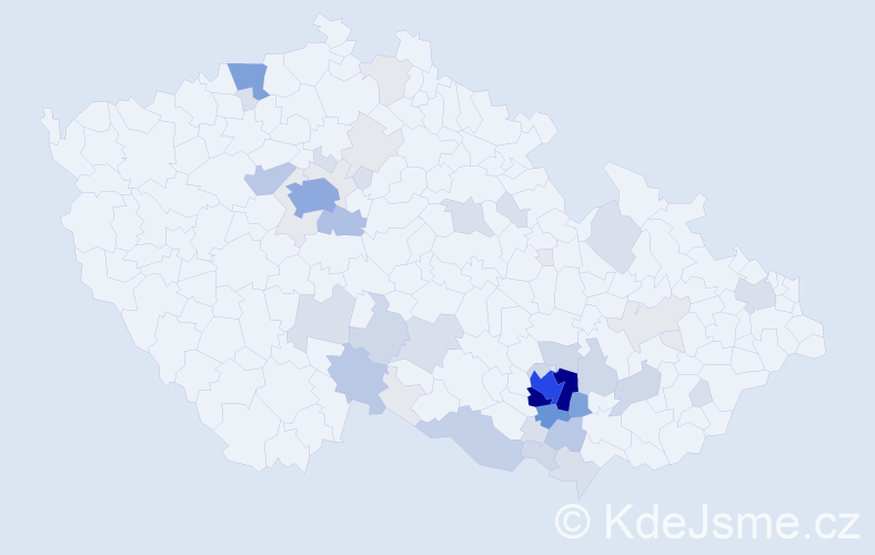 Příjmení: 'Klaška', počet výskytů 199 v celé ČR